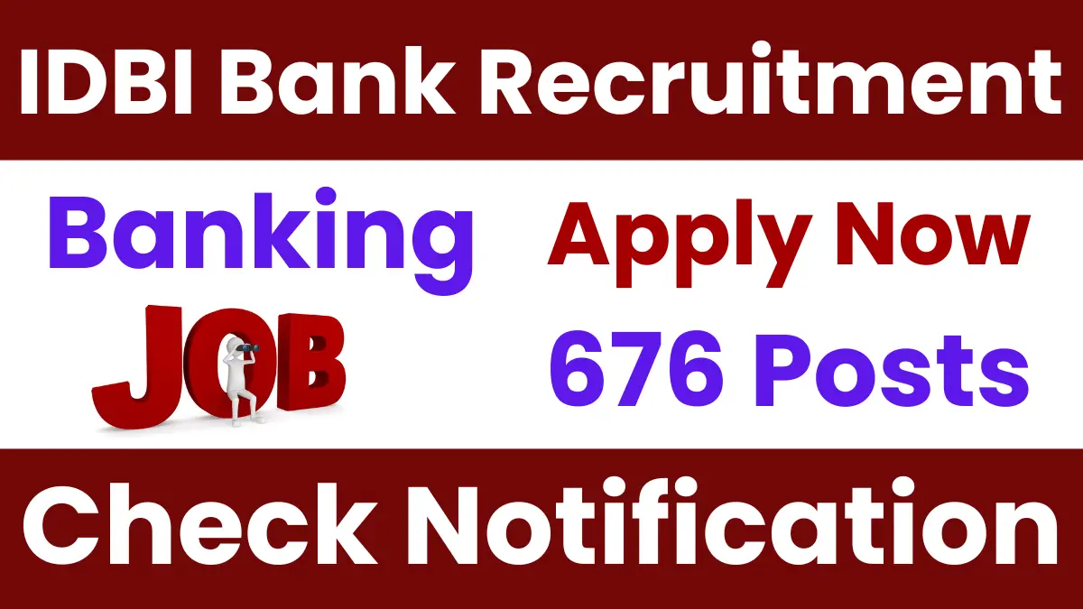 IDBI Bank Junior Assistant Manager Job Vacancy 2025