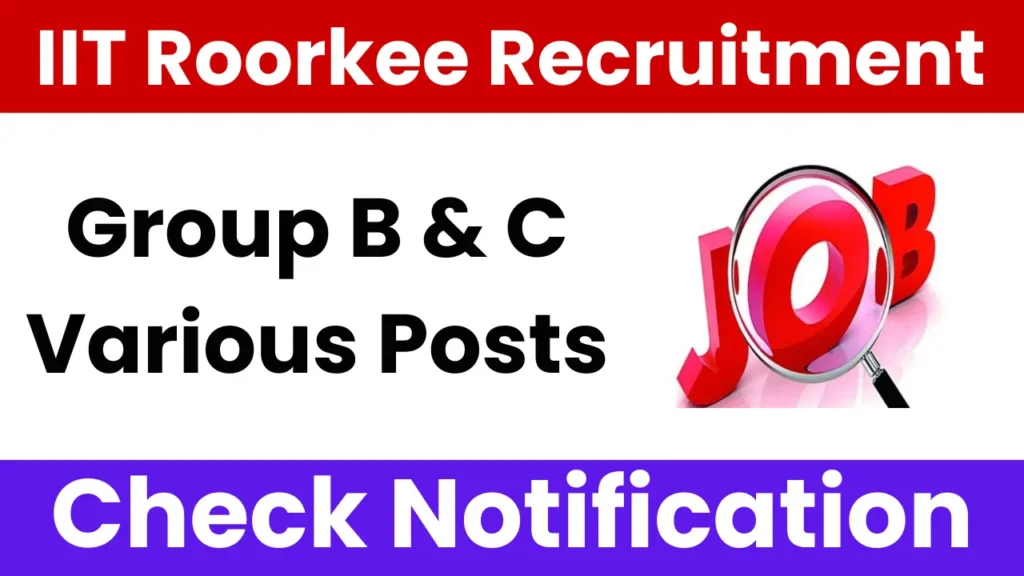 IIT Roorkee group b c Recruitment 2025