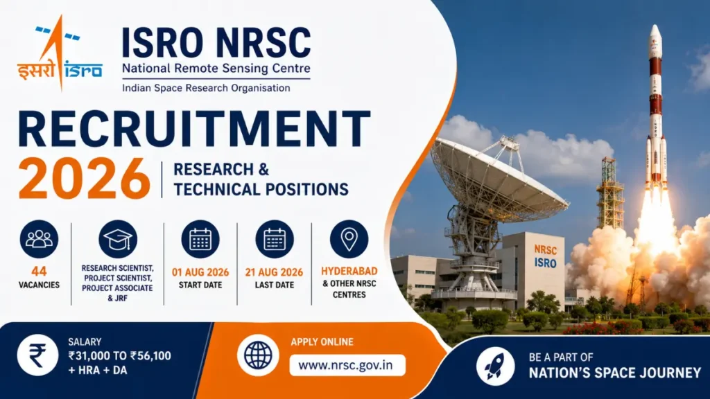 ISRO NRSC Recruitment 2026: Apply Online for Various Posts 2 ISRO NRSC Recruitment 2026