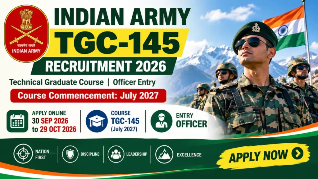 Indian Army TGC-145 Recruitment 2026