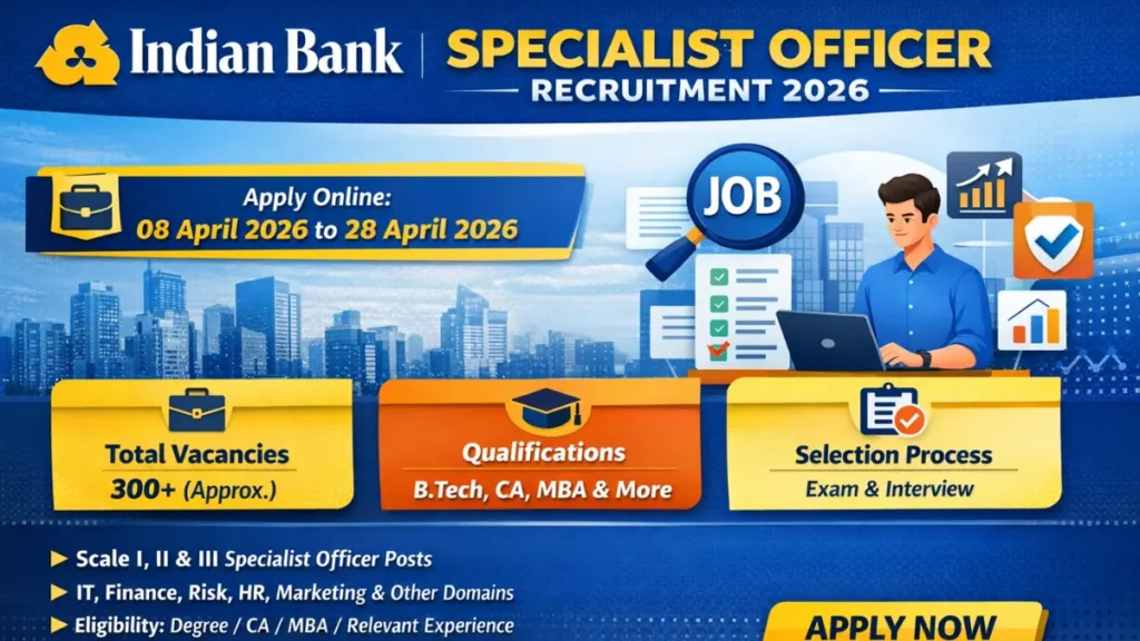 Indian Bank SO Recruitment 2026