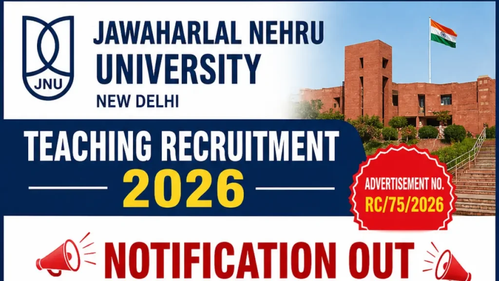 JNU Delhi Teaching Recruitment 2026