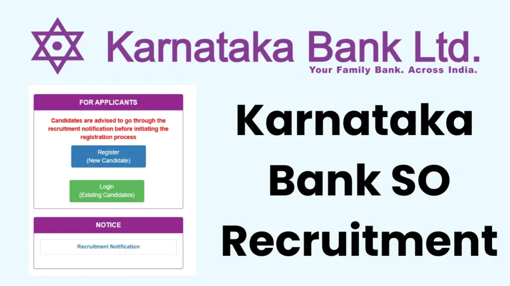 Karnataka Bank SO Recruitment 2025