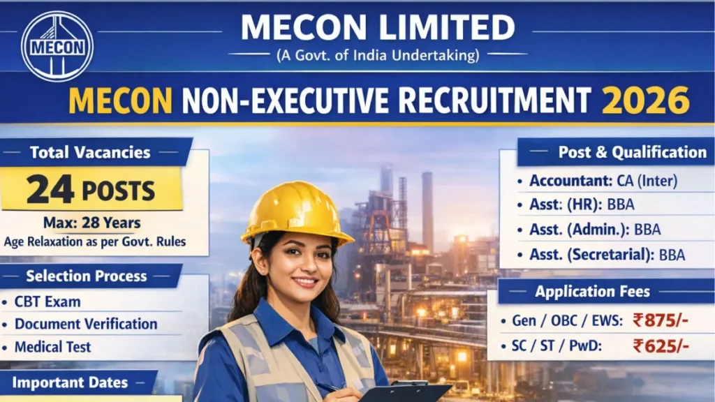 MECON Non-Executive Recruitment 2026