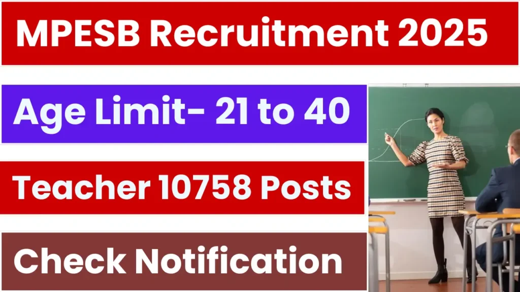 MPESB Teacher Recruitment 2025