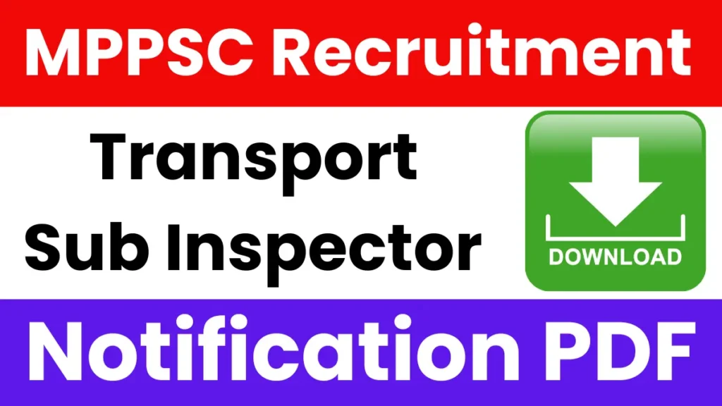 MPPSC Transport Sub Inspector Recruitment 2025