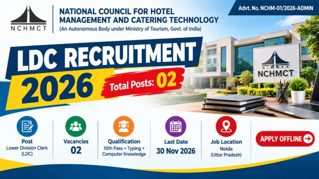 NCHMCT Lower Division Clerk Recruitment 2026