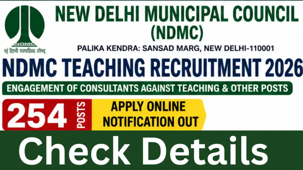 NDMC Teaching Recruitment 2026