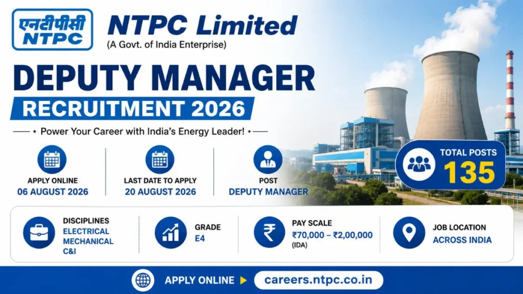 NTPC Deputy Manager Recruitment 2026