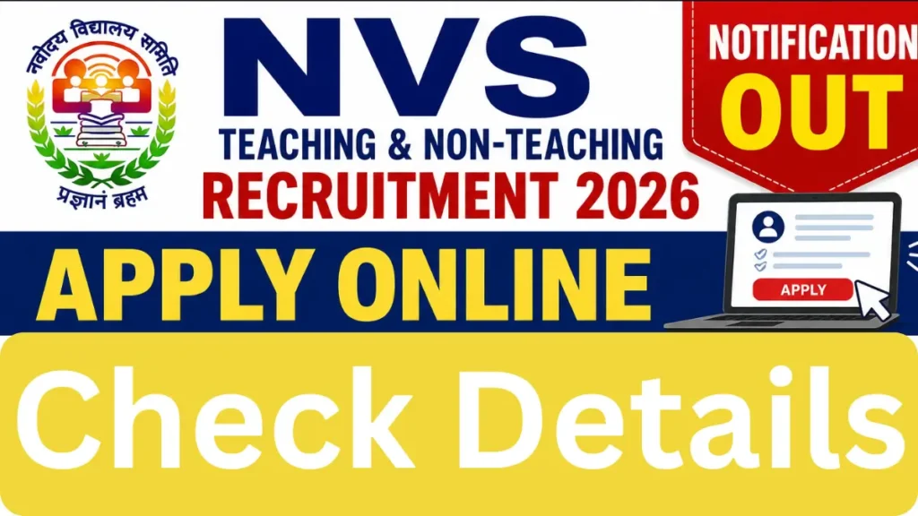 NVS Teaching & Non-Teaching Recruitment 2026