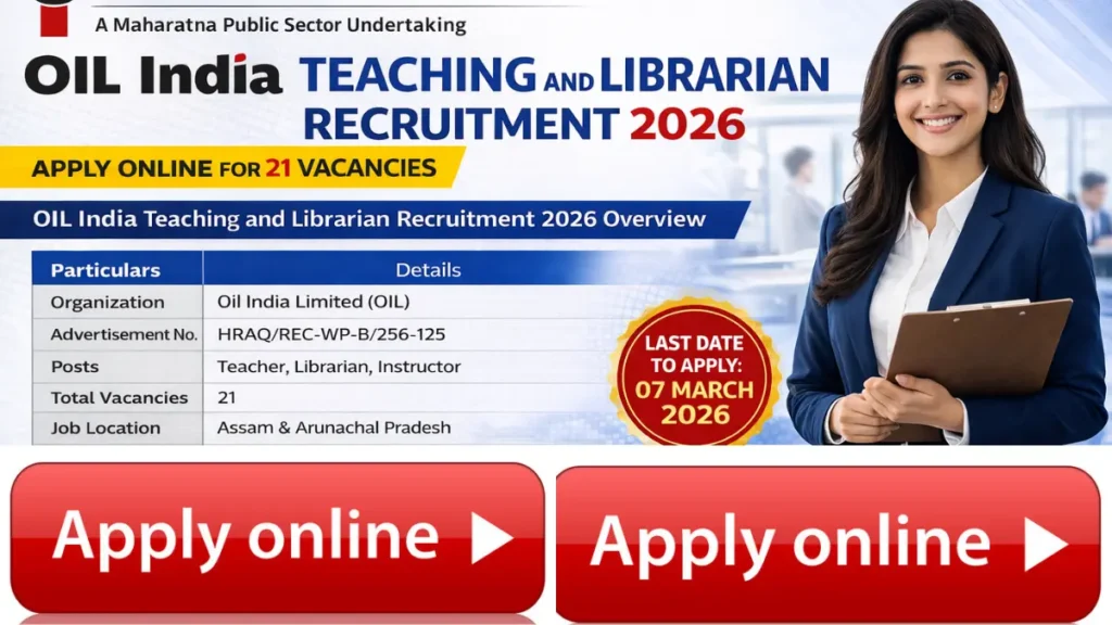 OIL India Recruitment 2026