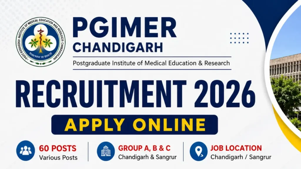PGIMER Chandigarh Recruitment 2026