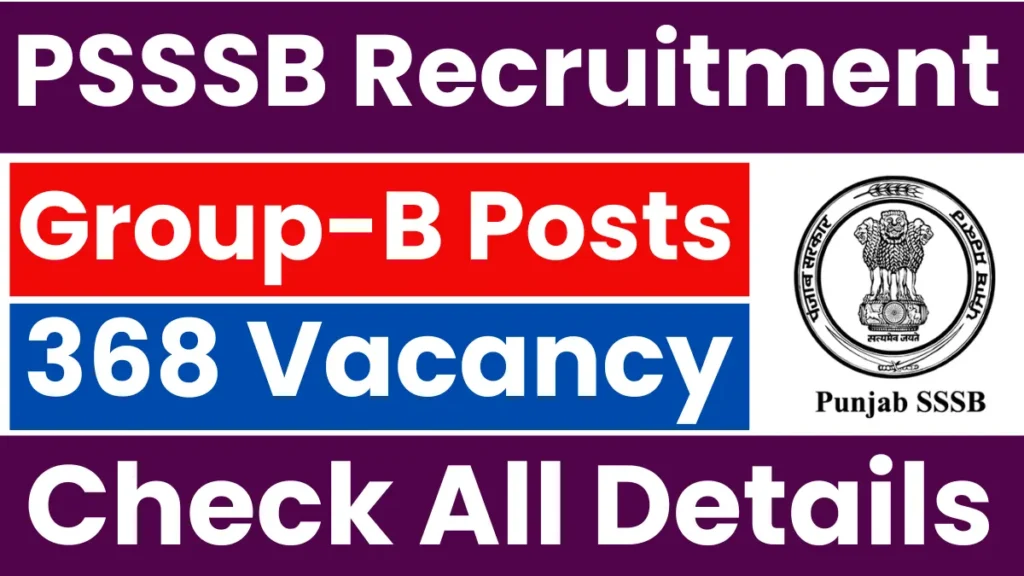 PSSSB Group B Recruitment 2025