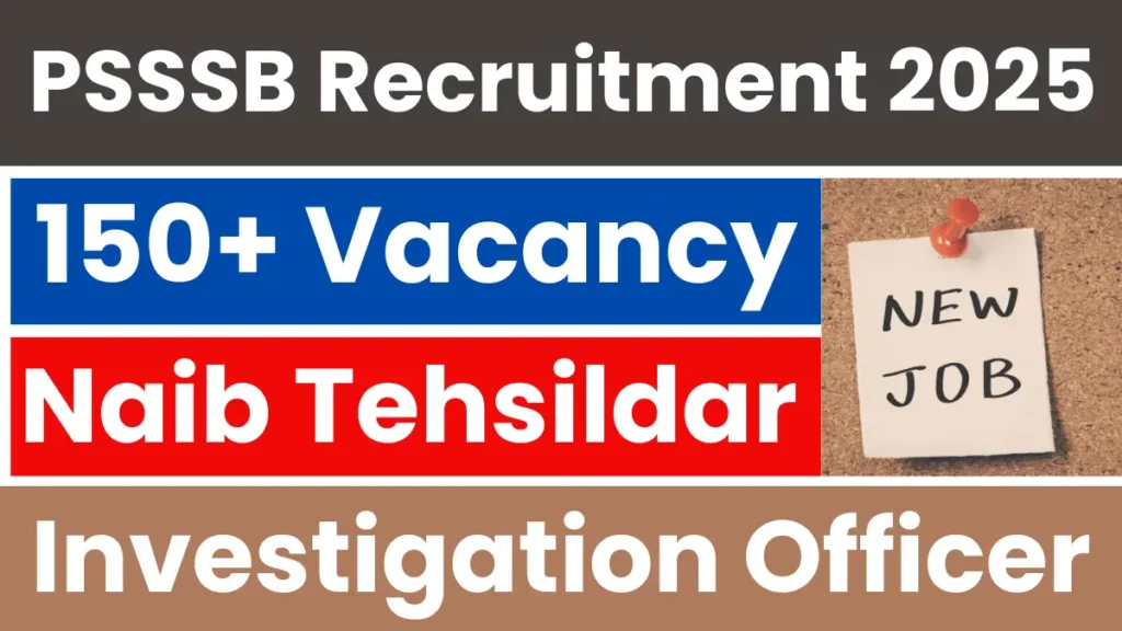 PSSSB Recruitment 2025
