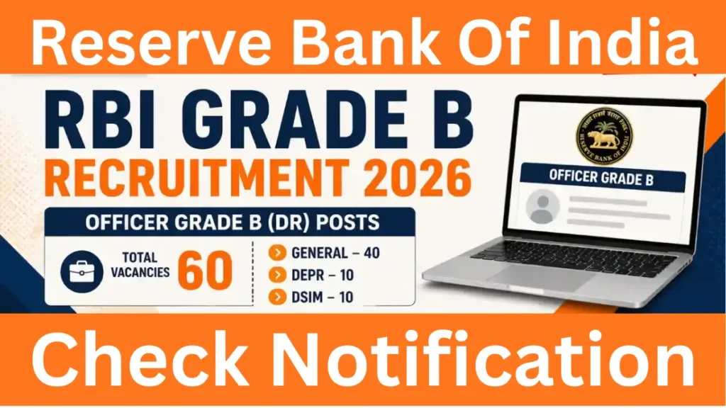 RBI Grade B Recruitment 2026