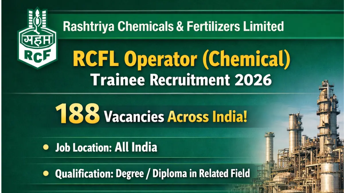 Northwest Rcfl RCFL Operator Trainee Recruitment 2026: Apply Online for 188 Posts ...