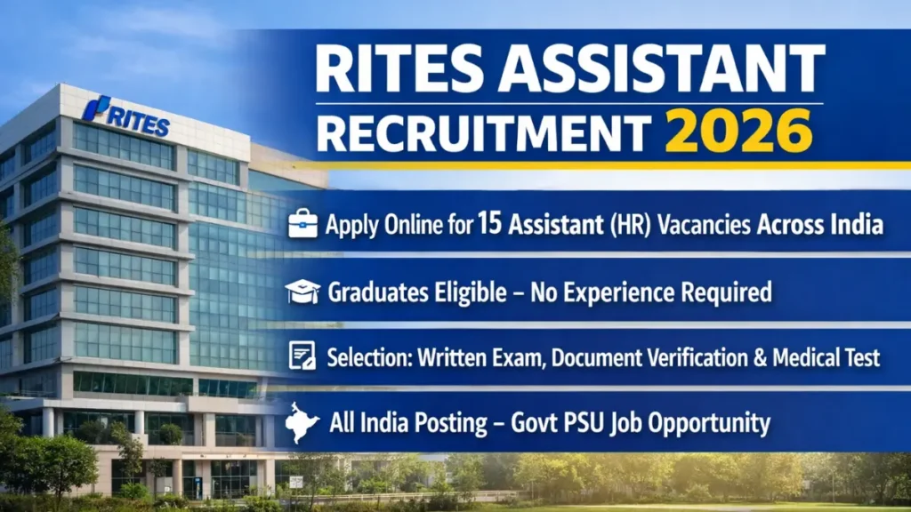 RITES Assistant Recruitment 2026