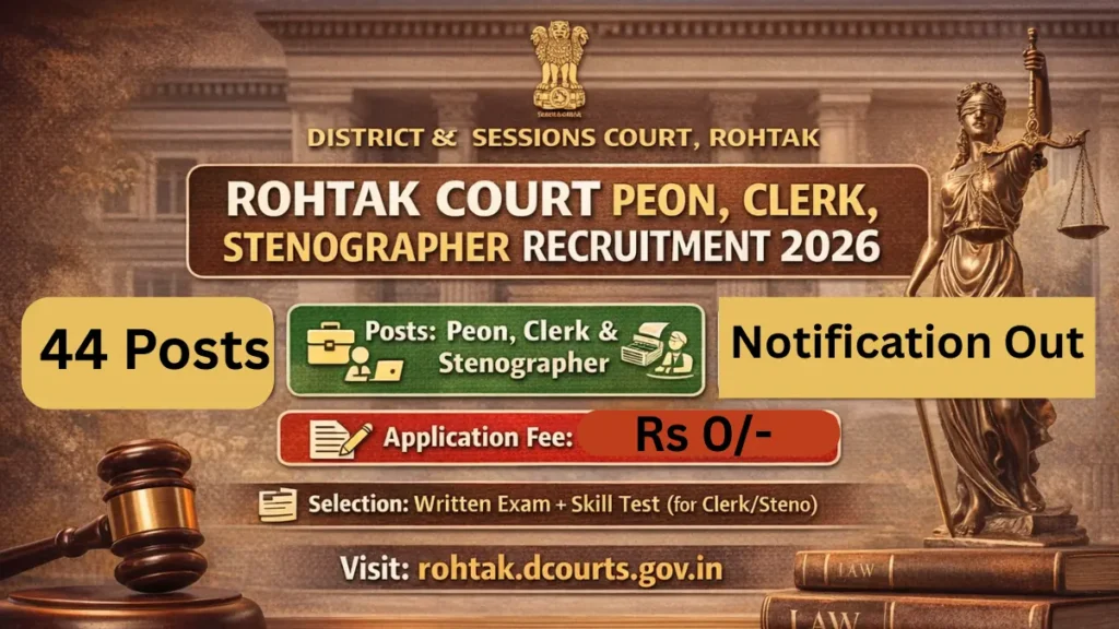 Rohtak Court Recruitment 2026
