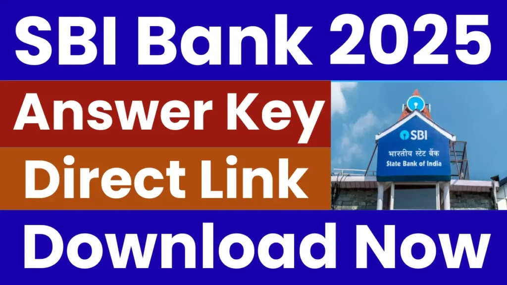 SBI Bank Answer key 2025
