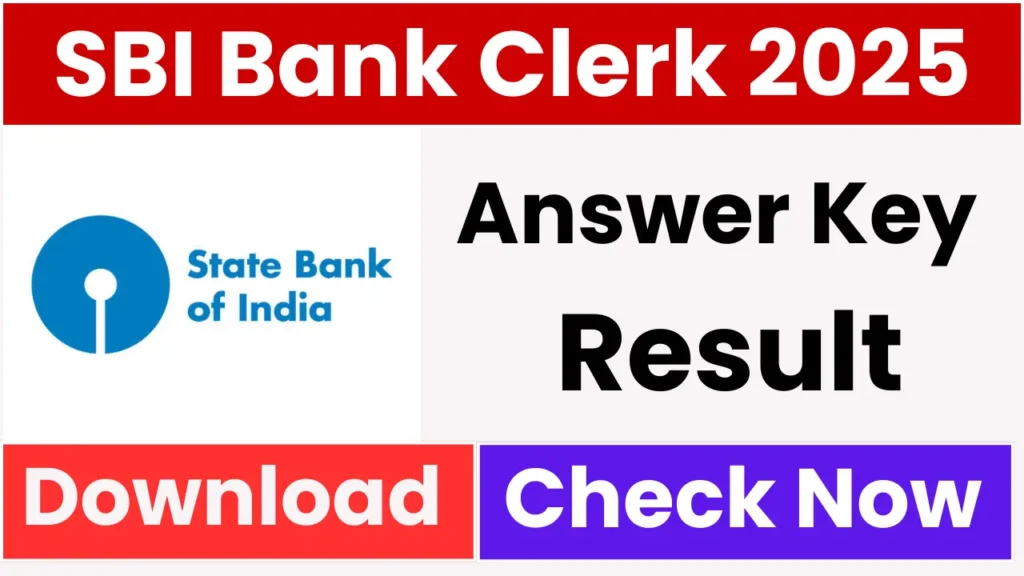 SBI Clerk Answer key 2025