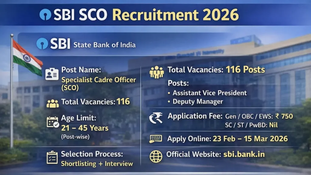 SBI SCO Vacancy 2026