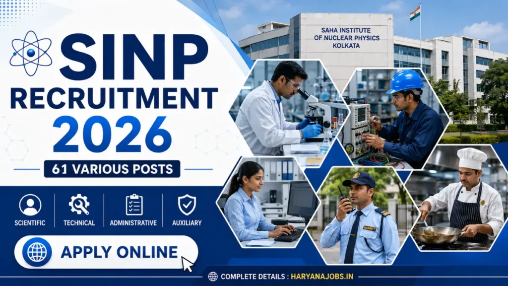 SINP Recruitment 2026
