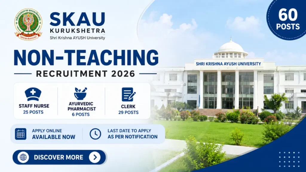 SKAU Kurukshetra Non-Teaching Recruitment 2026
