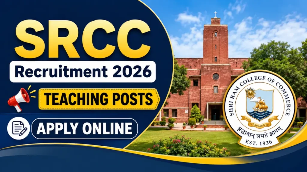 SRCC Delhi University Recruitment 2026