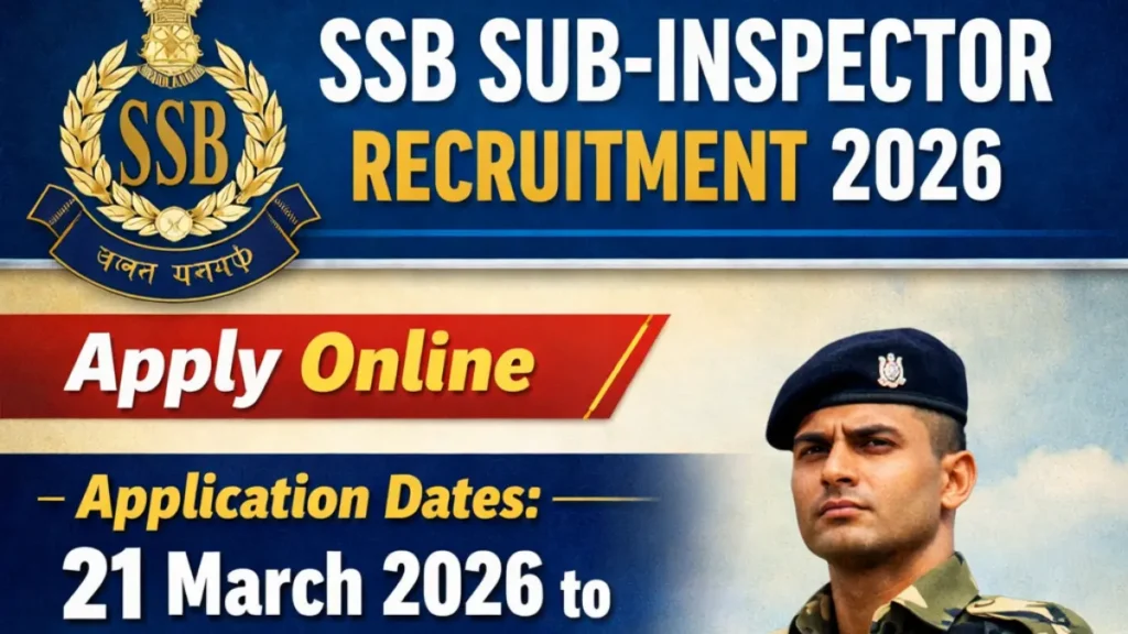 SSB SI Recruitment 2026