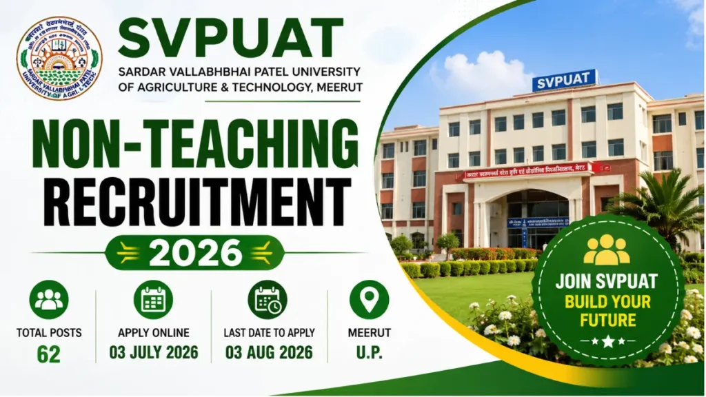 SVPUAT Non-Teaching Recruitment 2026