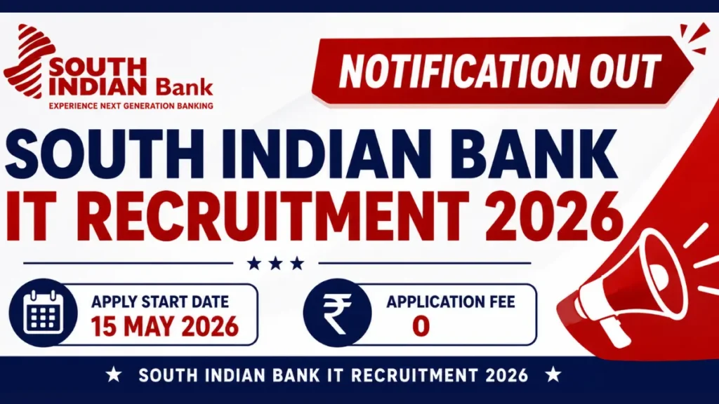 South Indian Bank IT Recruitment 2026