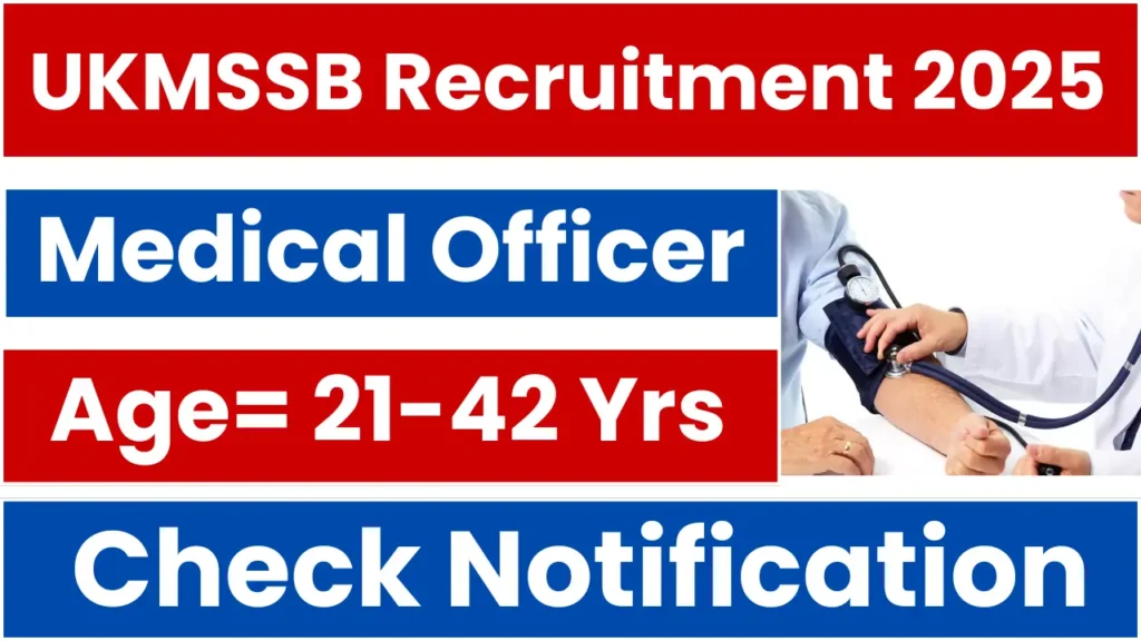 UKMSSB Medical Officer Recruitment 2025