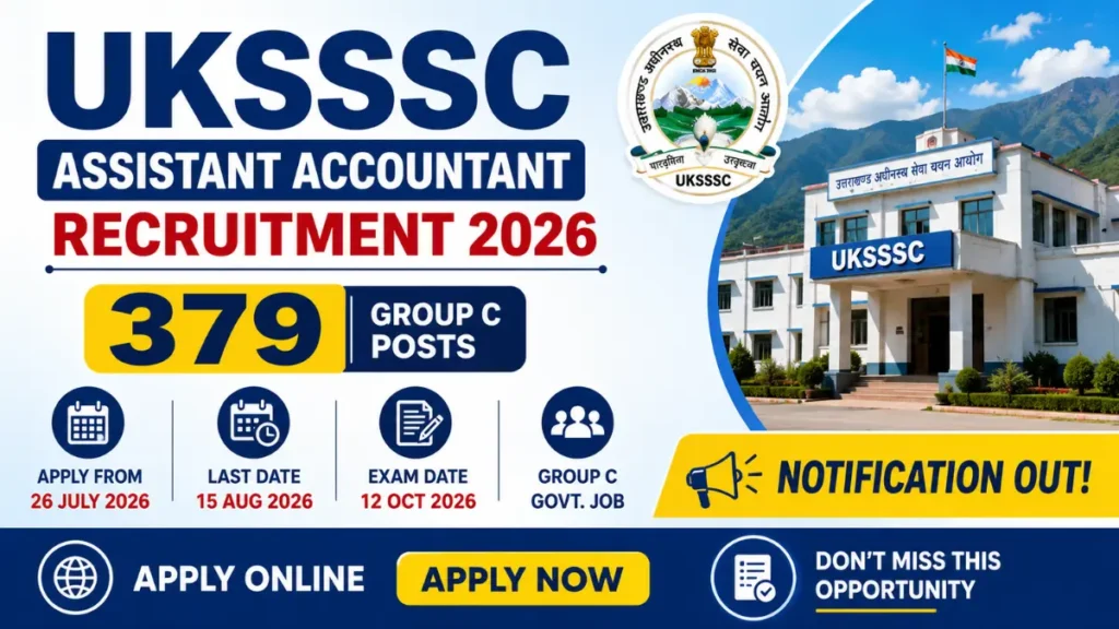 UKSSSC Assistant Accountant Recruitment 2026