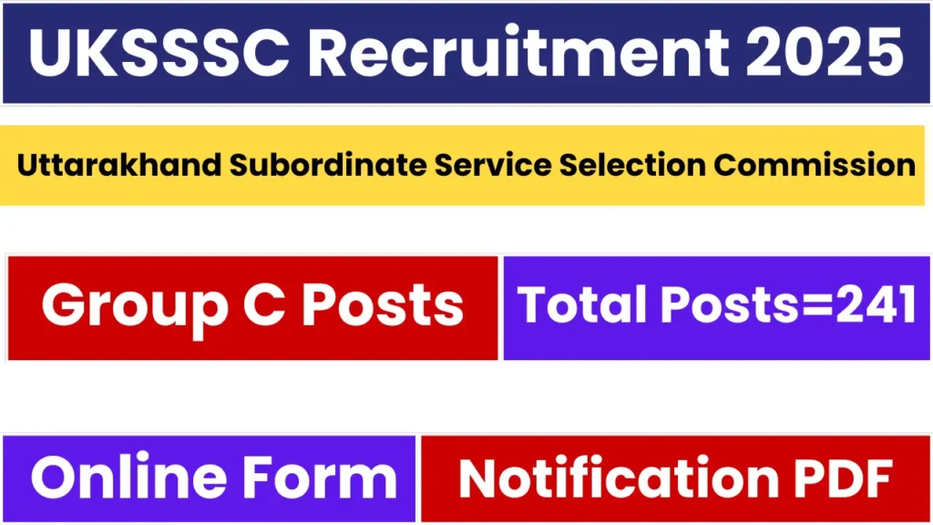 UKSSSC Group C Recruitment 2025