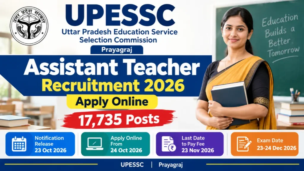UPESSC Assistant Teacher Recruitment 2026