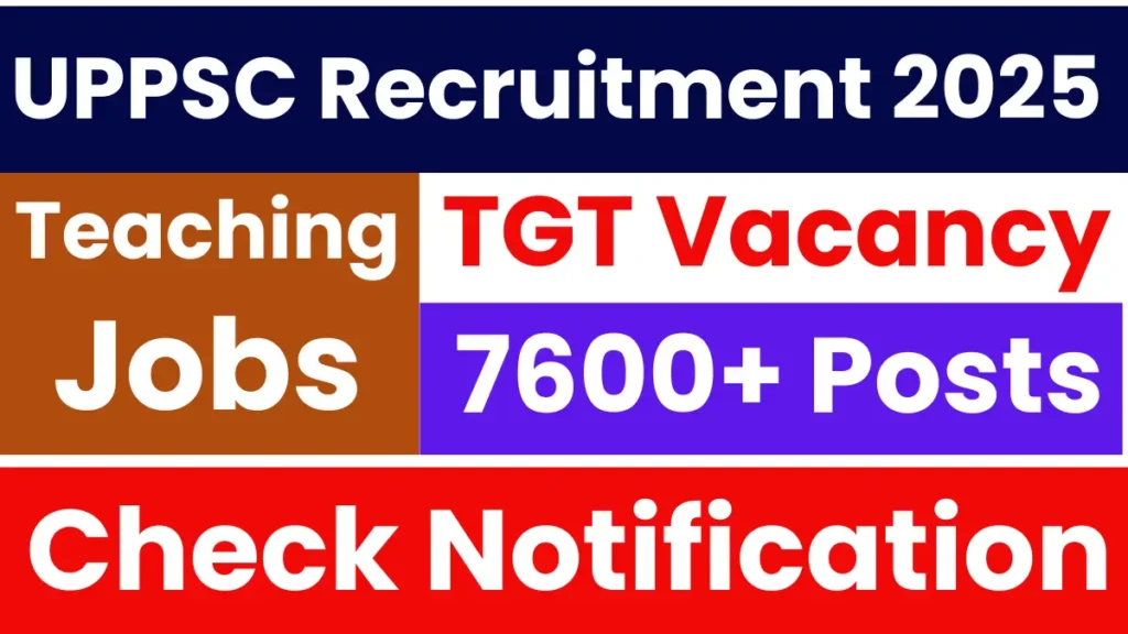 UPPSC TGT Recruitment 2025