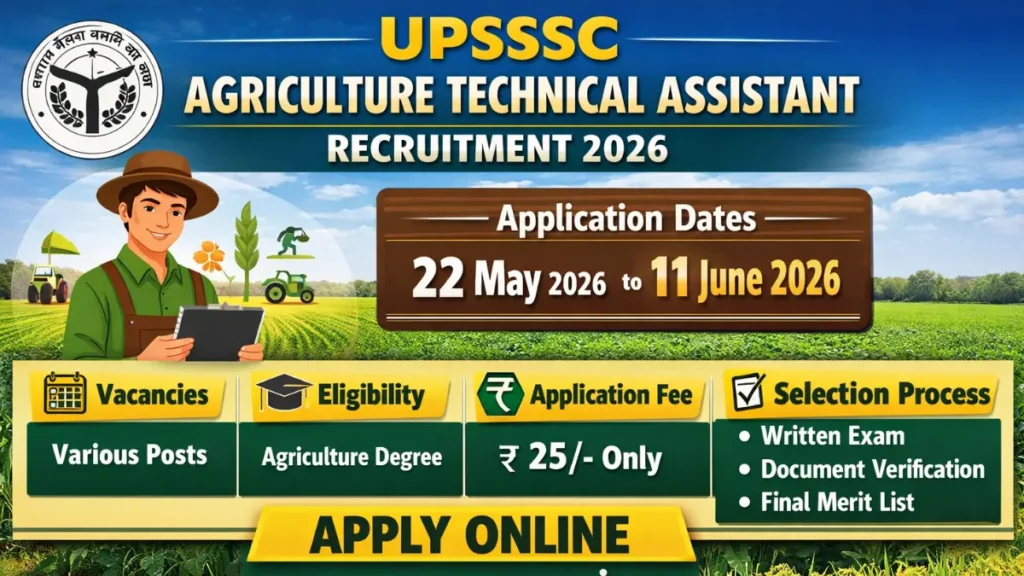 UPSSSC Agriculture Technical Assistant Recruitment 2026