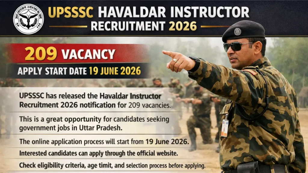UPSSSC Havaldar Instructor Recruitment 2026