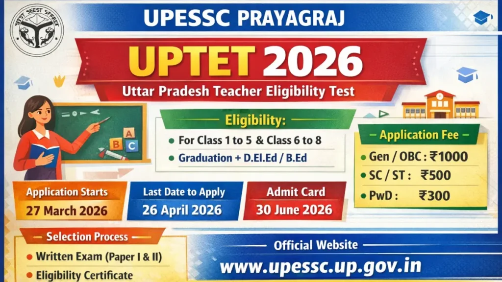 UPTET 2026 Notification